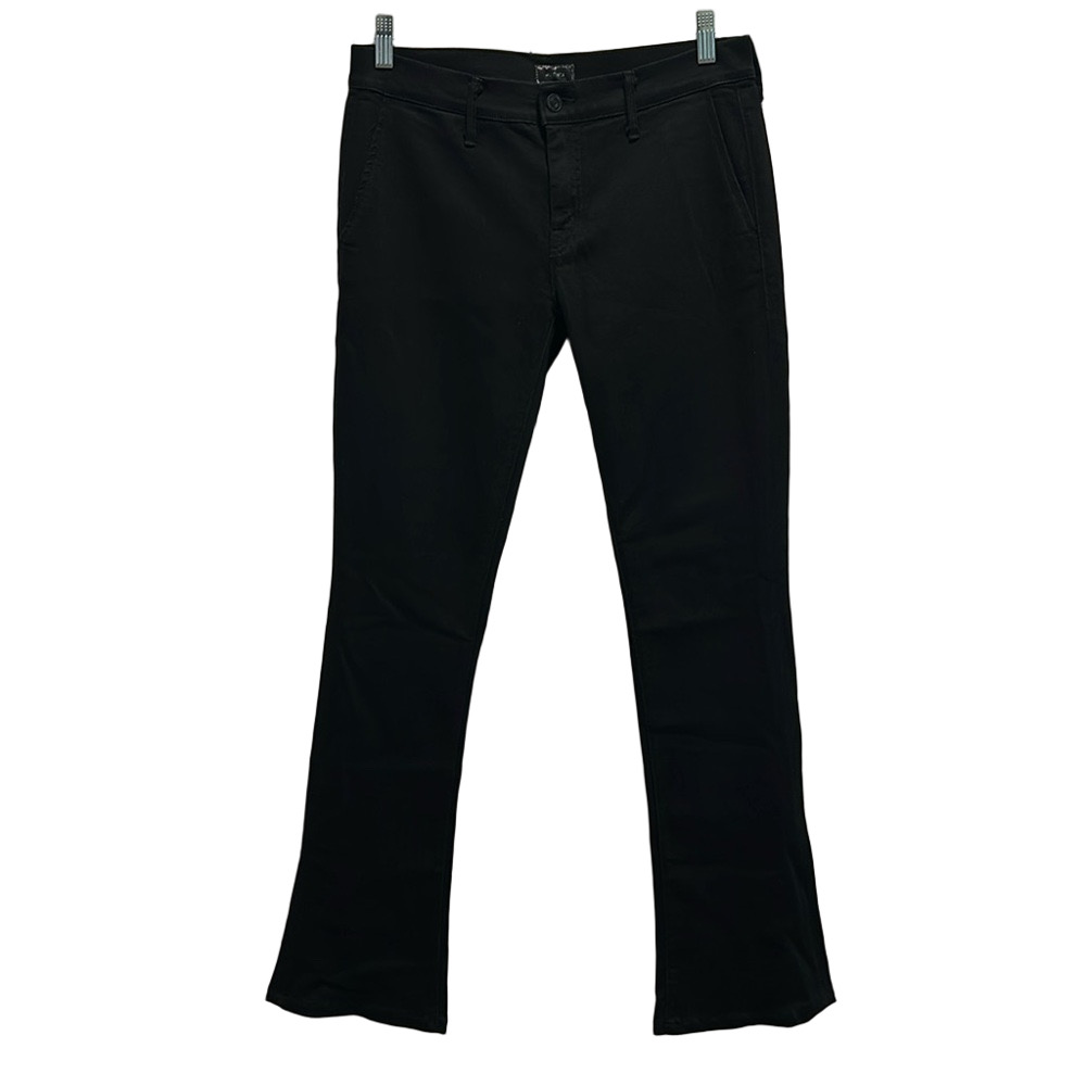 MOTHER The Runaway Prep Low Rise Skinny Flare Jeans in A Model Spy Black Size 30